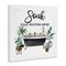 Stupell Industries Soak Worries Away Plants Canvas Wall Art Design by Masey St. Studios